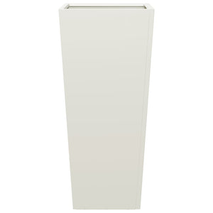 Weiße Pflanzkübel 2er Set Stahl 35x35x75cm