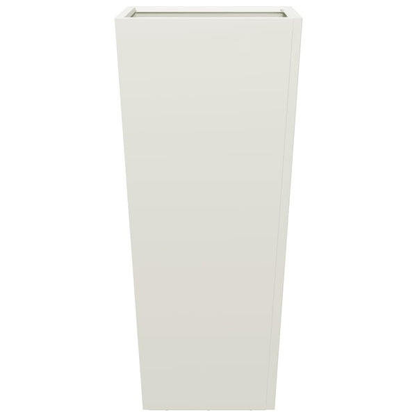 Weiße Pflanzkübel 2er Set Stahl 35x35x75cm