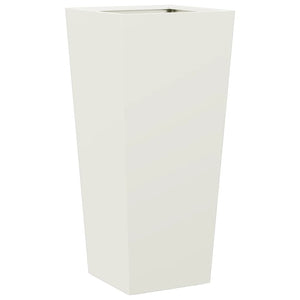 Weiße Pflanzkübel 2er Set Stahl 35x35x75cm
