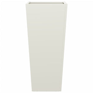 Weiße Pflanzkübel 2er Set Stahl 35x35x75cm