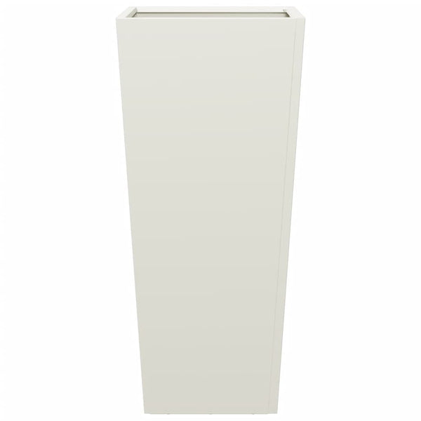 Weiße Pflanzkübel 2er Set Stahl 35x35x75cm