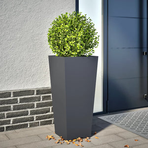 Anthrazit Pflanzkübel 35x35x75 cm Stahl
