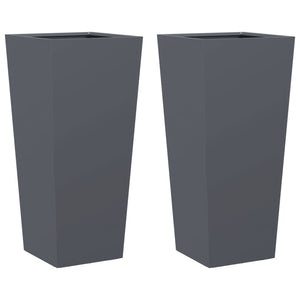 Anthrazit Pflanzkübel 2er Set 35x75cm Stahl