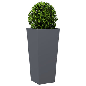 Anthrazit Pflanzkübel 2er Set 35x75cm Stahl