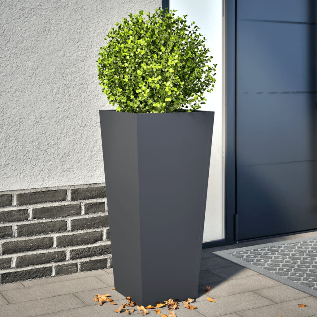Anthrazit Pflanzkübel 2er Set 35x75cm Stahl