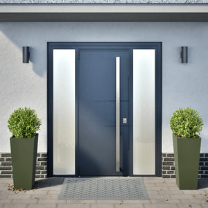 Pflanzkübel Olivgrün 2er Set Stahl 75cm