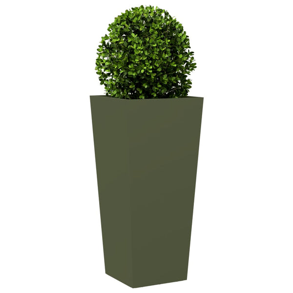 Pflanzkübel Olivgrün 2er Set Stahl 75cm