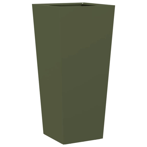 Pflanzkübel Olivgrün 2er Set Stahl 75cm