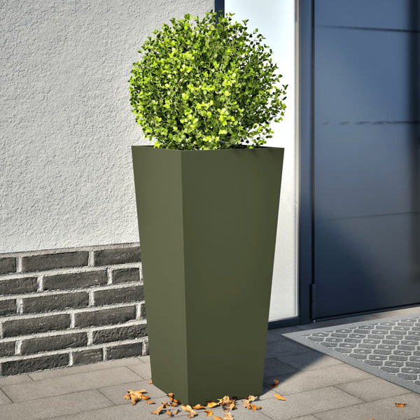 Pflanzkübel Olivgrün 2er Set Stahl 75cm