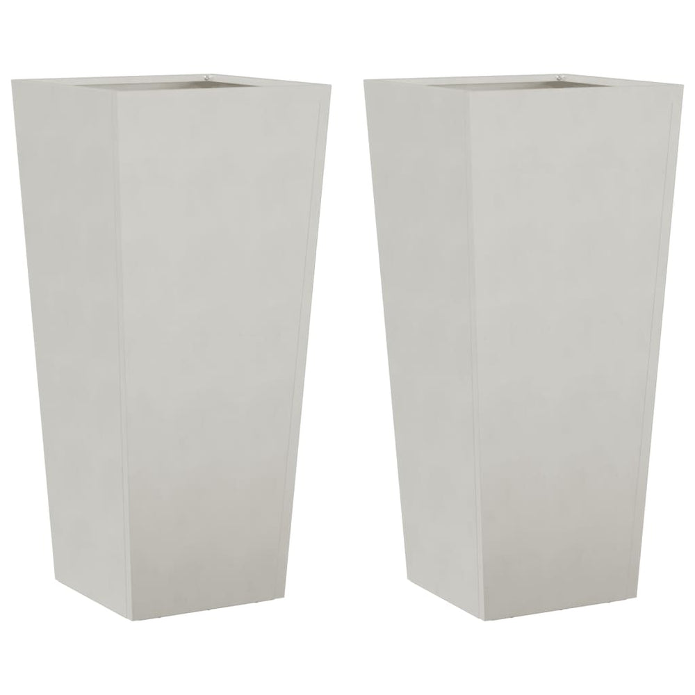 Edelstahl Pflanzkübel Set, 35x35x75cm, 2 Stück