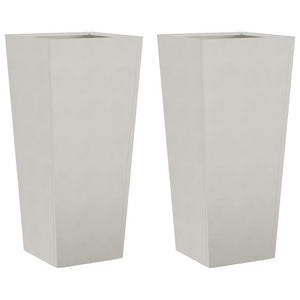 Edelstahl Pflanzkübel Set, 35x35x75cm, 2 Stück