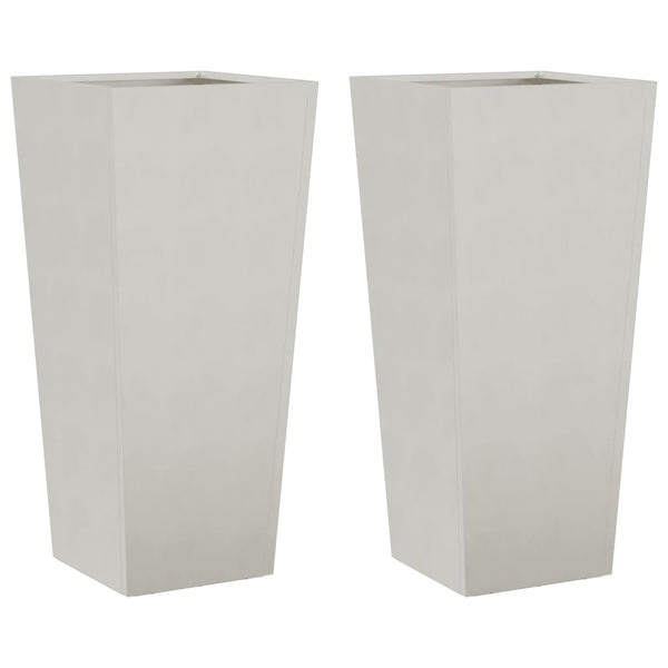 Edelstahl Pflanzkübel Set, 35x35x75cm, 2 Stück