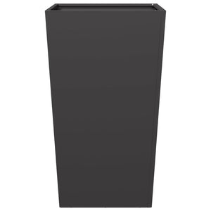 Schwarzer Pflanzkübel Stahl 45x45x75cm