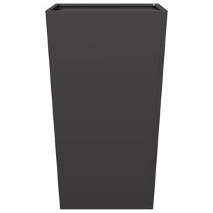 Schwarzer Pflanzkübel Stahl 45x45x75cm