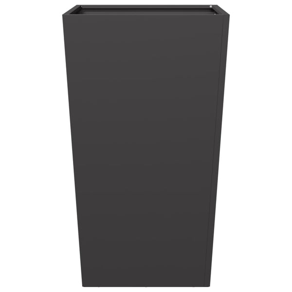 Schwarzer Pflanzkübel Stahl 45x45x75cm