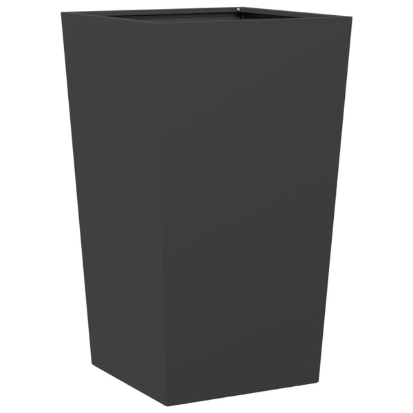 Schwarzer Pflanzkübel Stahl 45x45x75cm