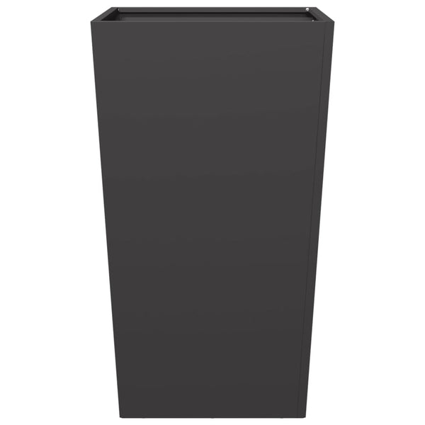 Pflanzkübel 2er Set Stahl 45x45x75cm Schwarz