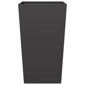 Pflanzkübel 2er Set Stahl 45x45x75cm Schwarz