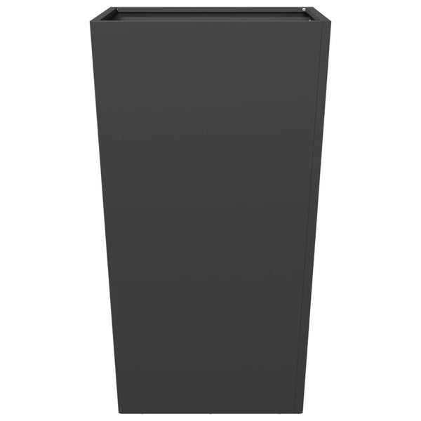 Pflanzkübel 2er Set Stahl 45x45x75cm Schwarz