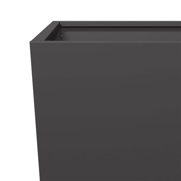 Pflanzkübel 2er Set Stahl 45x45x75cm Schwarz