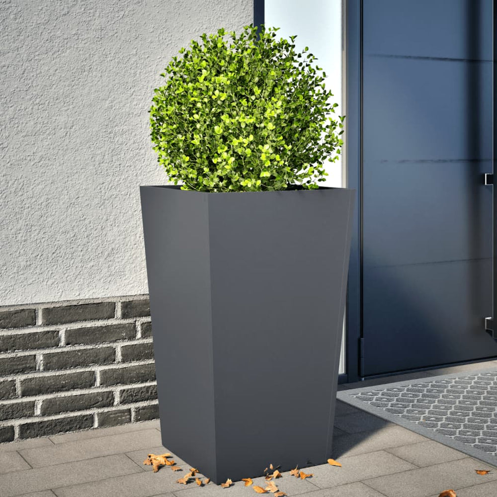 Anthrazit Pflanzkübel Stahl 45x45x75cm
