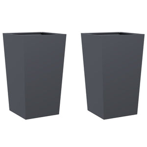 Anthrazit Pflanzkübel 2er Set Stahl 45x75cm