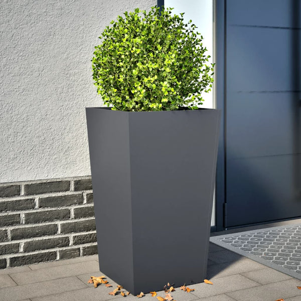 Anthrazit Pflanzkübel 2er Set Stahl 45x75cm
