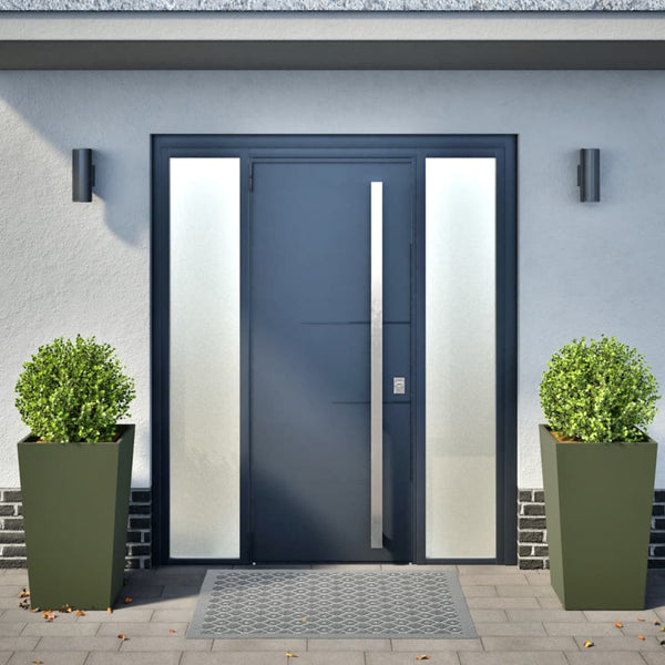 Pflanzkübel 2er Set Olivgrün 45x75cm Stahl