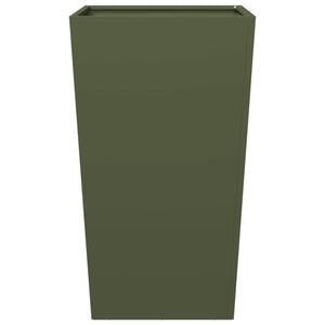 Pflanzkübel 2er Set Olivgrün 45x75cm Stahl
