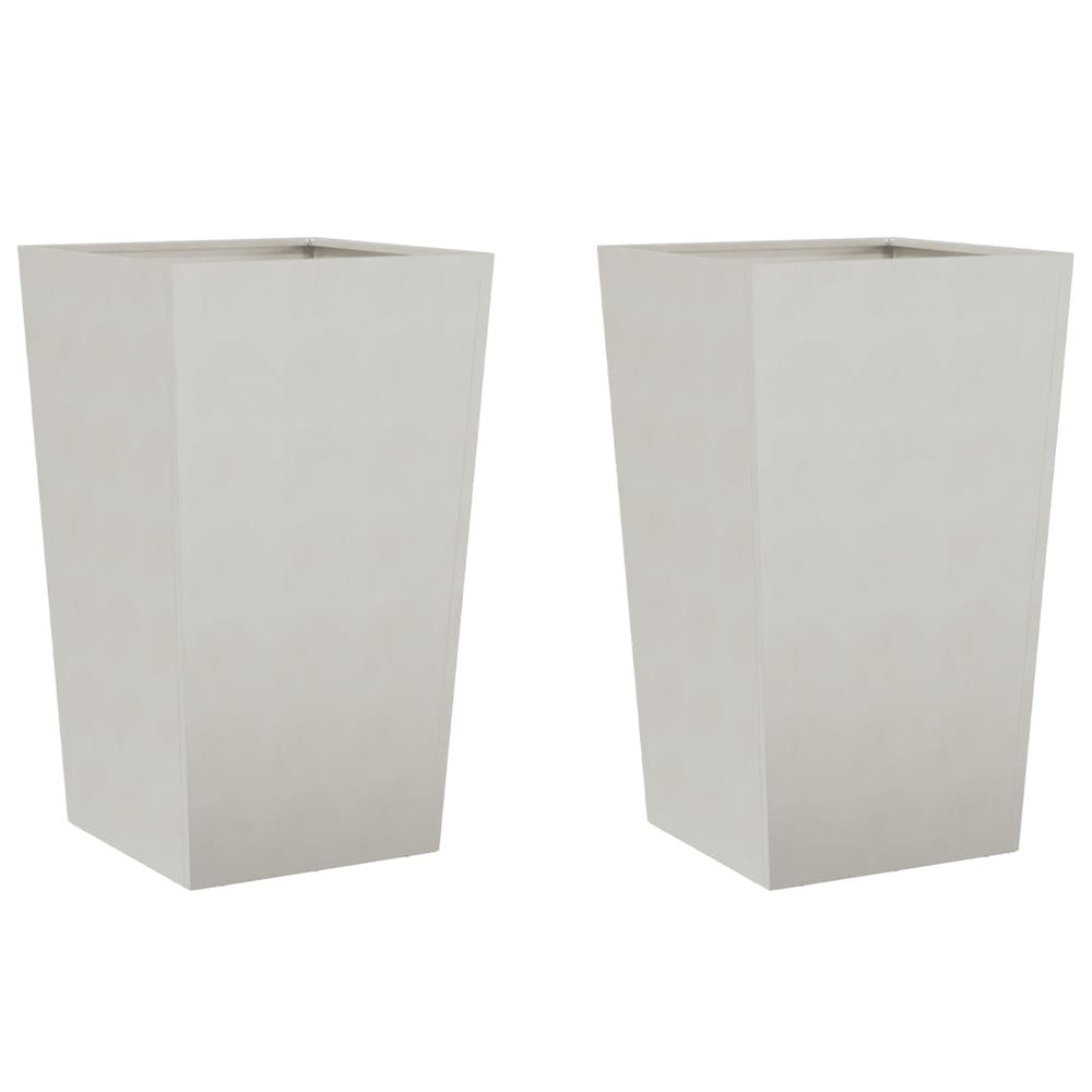 vidaXL Planters 2 pcs. 45x45x75 cm Stainless Steel