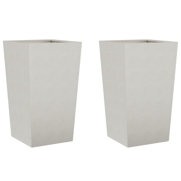 Edelstahl Pflanzkübel Set, 45x45x75cm, 2 Stück