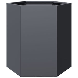 Anthrazitfarbene Pflanzgefäße, 2er-Set