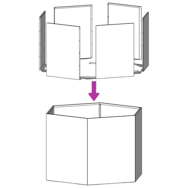 Anthrazitfarbene Pflanzgefäße, 2er-Set