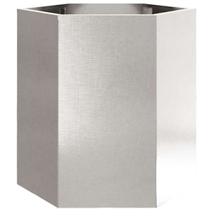 Sechseckiger Pflanzkübel Edelstahl 46cm