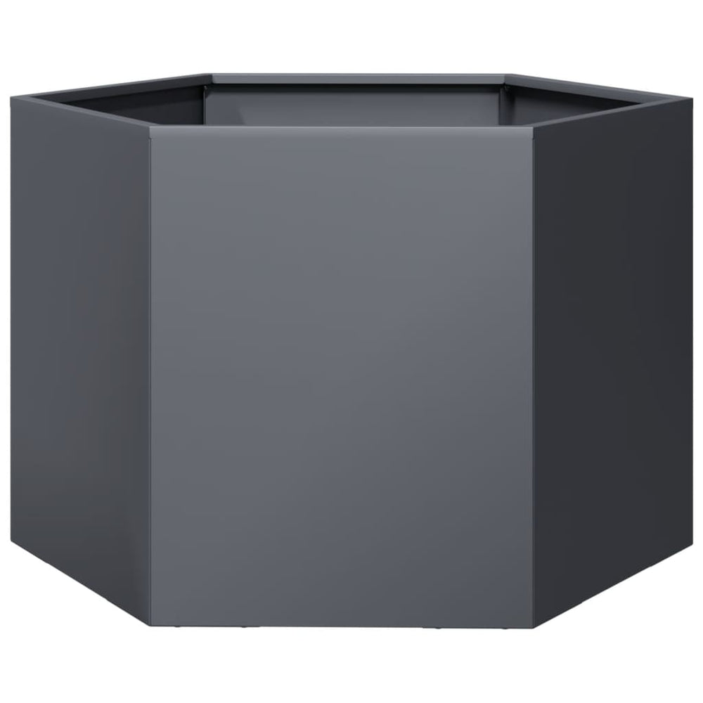 Anthrazit Pflanzkübel Sechseckig Stahl 69x60x45