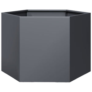 Anthrazit Pflanzkübel Sechseckig Stahl 69x60x45