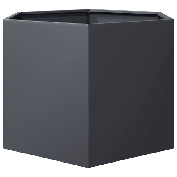 Anthrazit Pflanzkübel Sechseckig Stahl 69x60x45