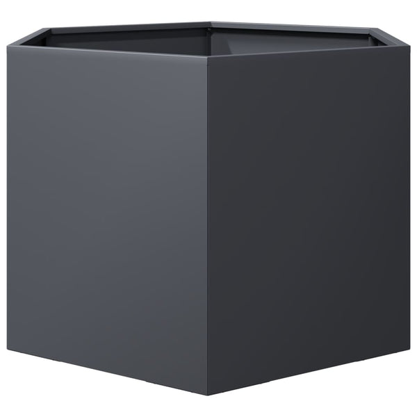 Anthrazit Pflanzkübel Sechseckig Stahl 69x60x45