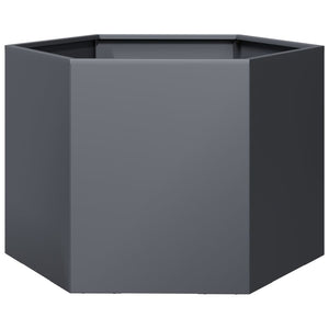 Anthrazit Pflanzkübel Sechseckig Stahl 69x60x45