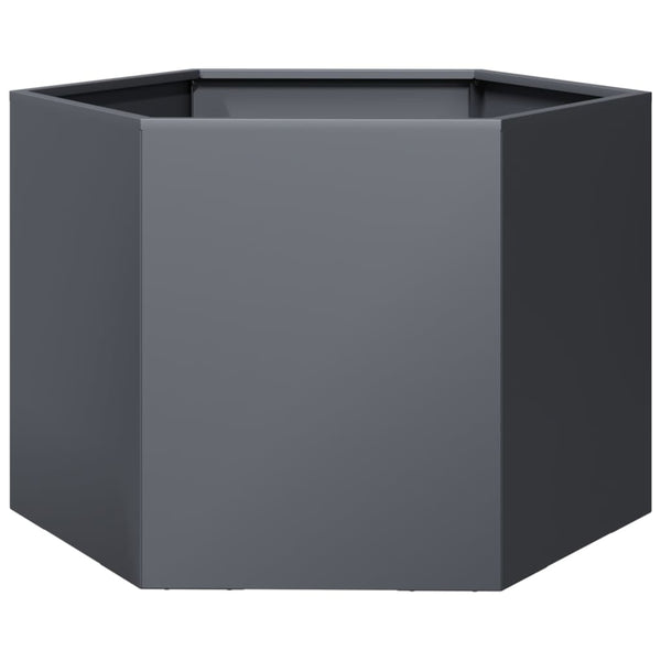 Anthrazit Pflanzkübel Sechseckig Stahl 69x60x45