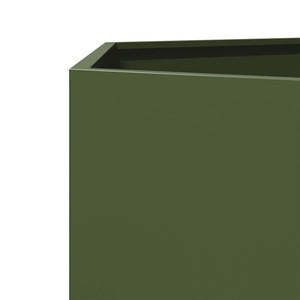 Olivgrüner Stahl Pflanzkübel Sechseckig 69x60x45