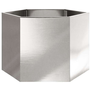 Sechseckiger Pflanzkübel Edelstahl 69x60x45