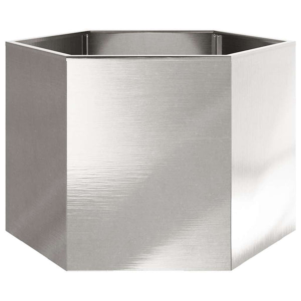Sechseckiger Pflanzkübel Edelstahl 69x60x45