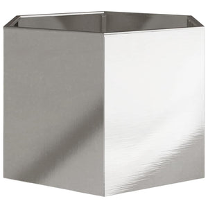 Sechseckiger Pflanzkübel Edelstahl 69x60x45