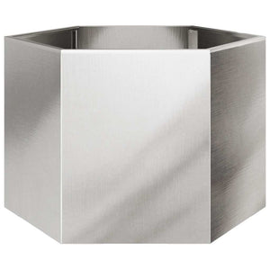 Sechseckiger Pflanzkübel Edelstahl 69x60x45