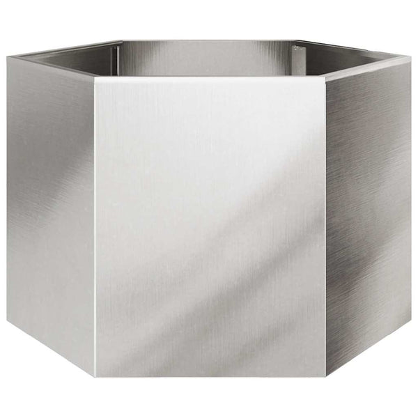 Sechseckiger Pflanzkübel Edelstahl 69x60x45