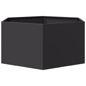 Sechseckiger Pflanzkübel Schwarz 104x90x45 cm