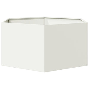 Sechseckiger Pflanzkübel Weiß 104x90x45 cm