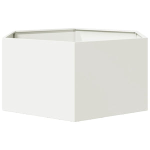 Sechseckiger Pflanzkübel Weiß 104x90x45 cm
