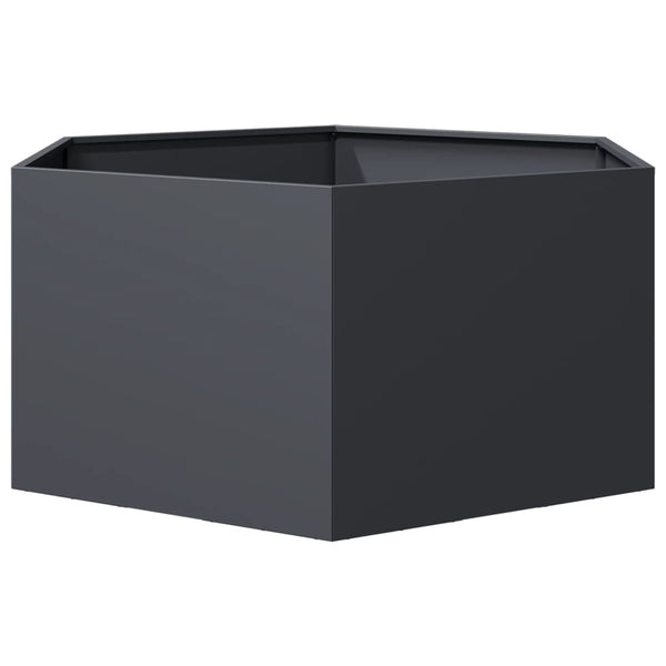 Anthrazit Pflanzkübel Sechseckig Stahl 104x90x45